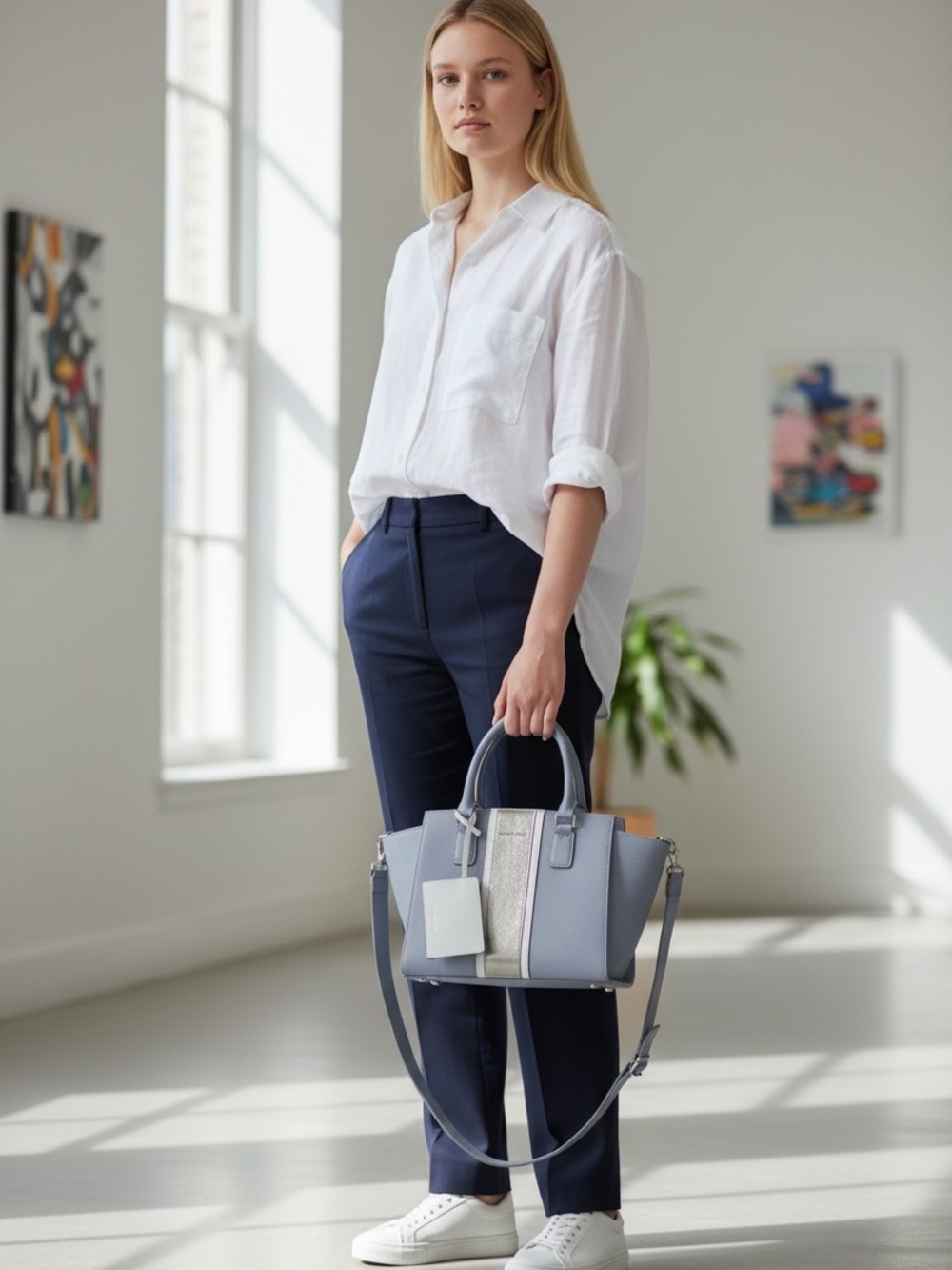 Samantha‎ Thavasa Blue/Silver Purse